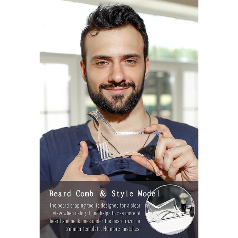 Men'S Grooming Guide - Beard Shaping Tool Mustache Styling Template