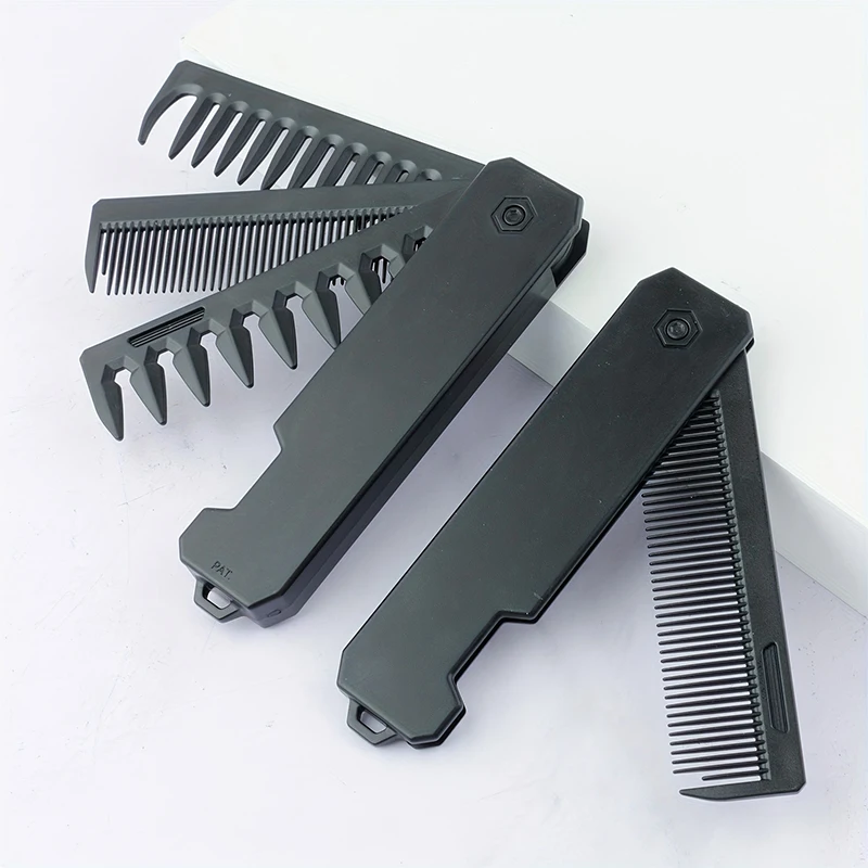3-in-1 Folding Beard Comb for  - Mens Grooming Kit Gift review and price