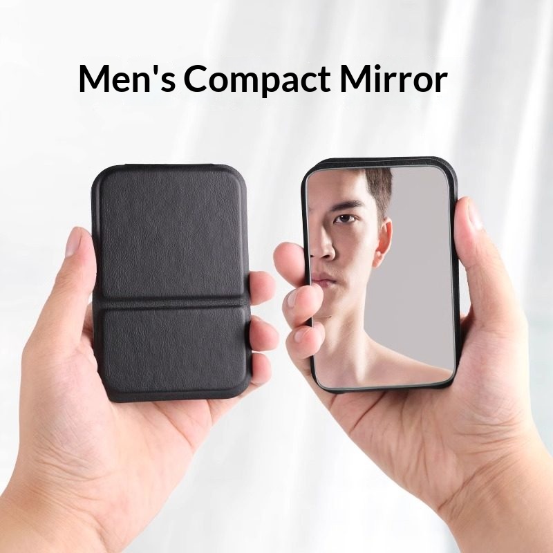 Foldable PU Leather Compact Mi - Men'S Grooming Mirror review and price